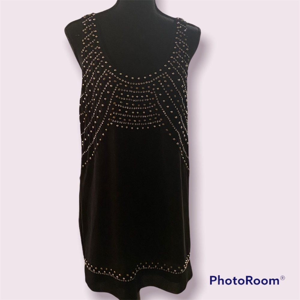Black studded dress.